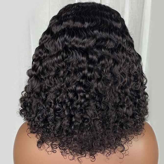 Wear Go Pre-Cut Lace Short Bouncy Curly wig Upgrade 6x5 Lace Deep Curly Glueless Wig