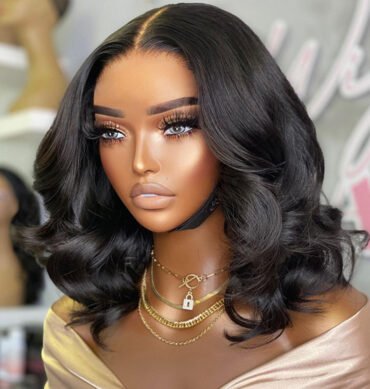 Wear Go Short Loose Wave 6x5 Lace Wig Barrel Curls Glueless Wig Pre Cut Lace 180% Density