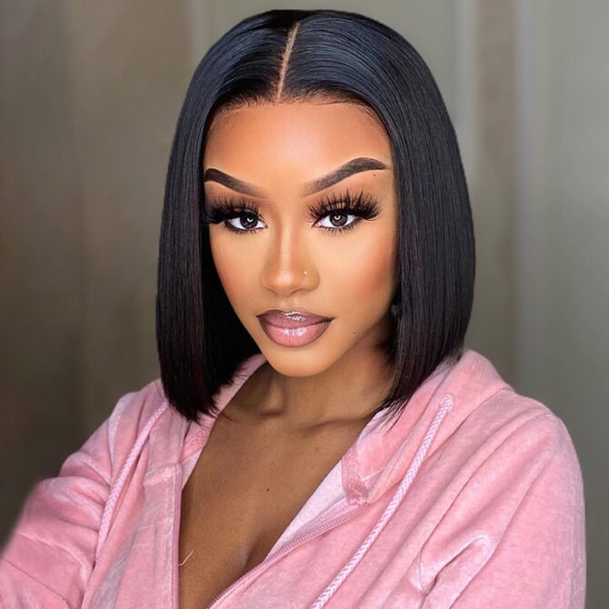 Wear Go Straight Bob Wig Pre-Cut 6x5 HD Lace Closure Wig Glueless Bleached Knots