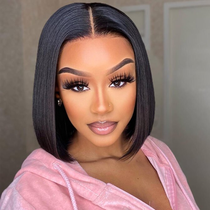 Wear Go Straight Bob Wig Pre-Cut 6x5 HD Lace Closure Wig Glueless Bleached Knots