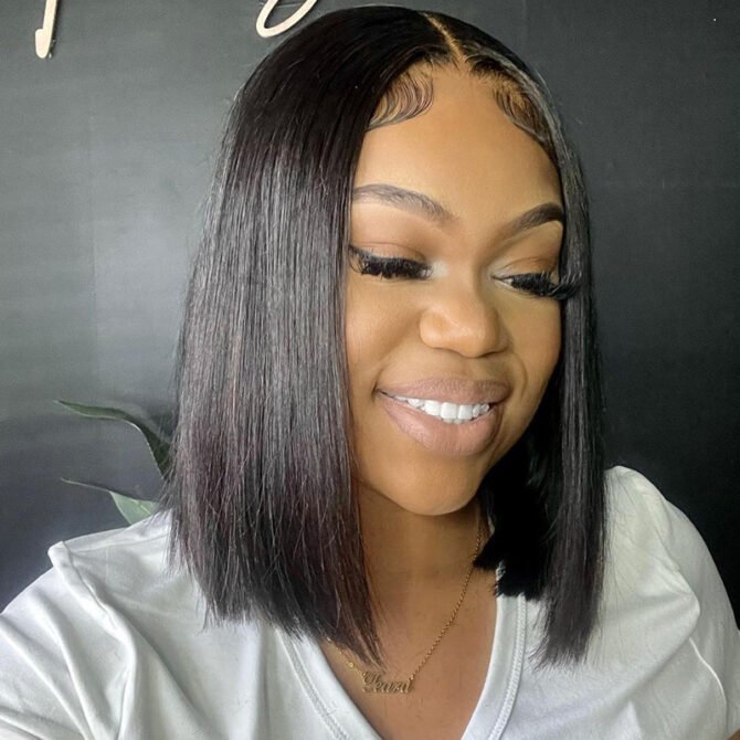 Wear Go Straight Bob Wig Pre-Cut 6x5 HD Lace Closure Wig Glueless Bleached Knots