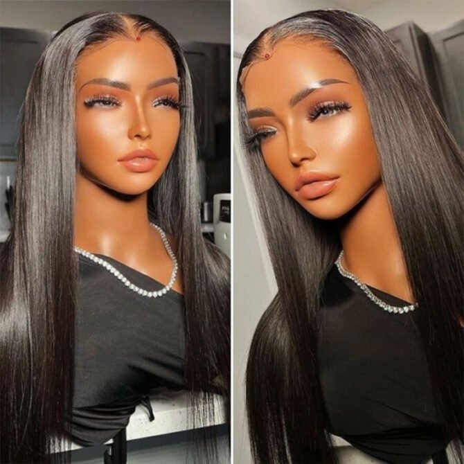 Breathable Air Cap | Wear Go Glueless 6x5 Plus Lace Straight Hair Wig Bleached Knots