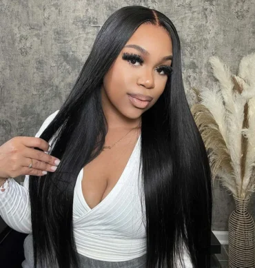 Straight Hair 9x6 Lace Human Hair Wear Go Glueless Wig M-Cap Pre Bleached Knots