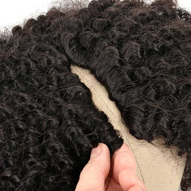 Bouncy Water Curls Short V Part Wig 100% Human Hair Quick And Easy Install Protective Style