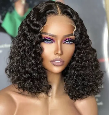 Water Wave Glueless Bob Wig 13x4 Undetectable Lace Front Short Human Hair Wig