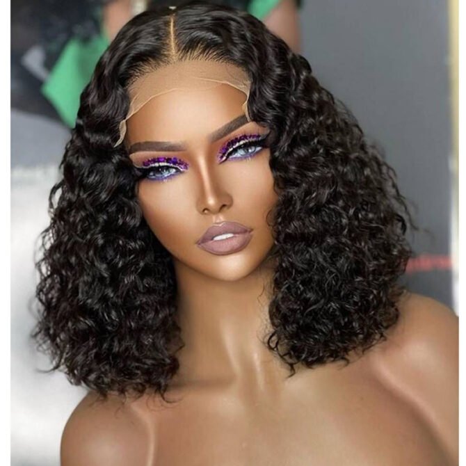 Water Wave Glueless Bob Wig 13x4 Undetectable Lace Front Short Human Hair Wig