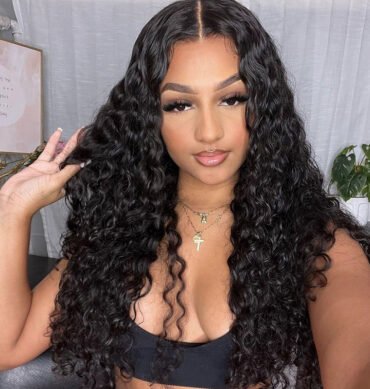 Water Wave Wear Go Glueless 6x5 Pre Cut Lace Closure Wig Wet and Wavy Human Hair Bleached Knots