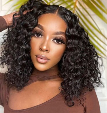 Breathable Air Cap | Short Water Wave Bob 6x5 Plus Lace Wear Go Glueless Wig 100% Human Hair