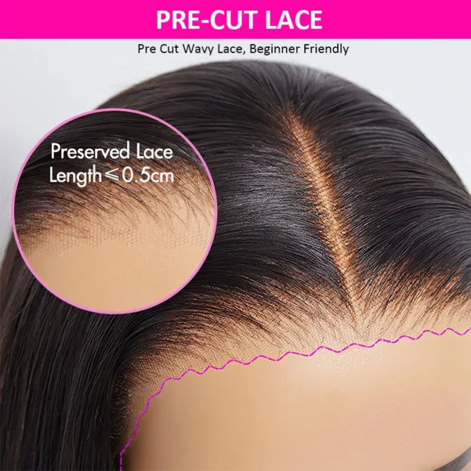 Straight Human Hair Bob Wig 6x5 HD Lace Wear Go Glueless Wig Bleached Knots 180% Density