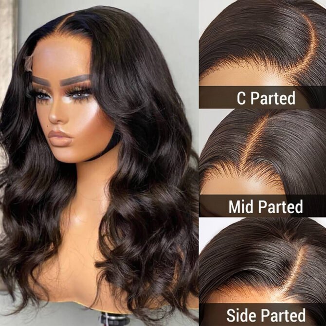 Body Wave 6x5 Wear Go Glueless Pre Cut HD Lace Closure Wig Bleached Knots Natural Hairline