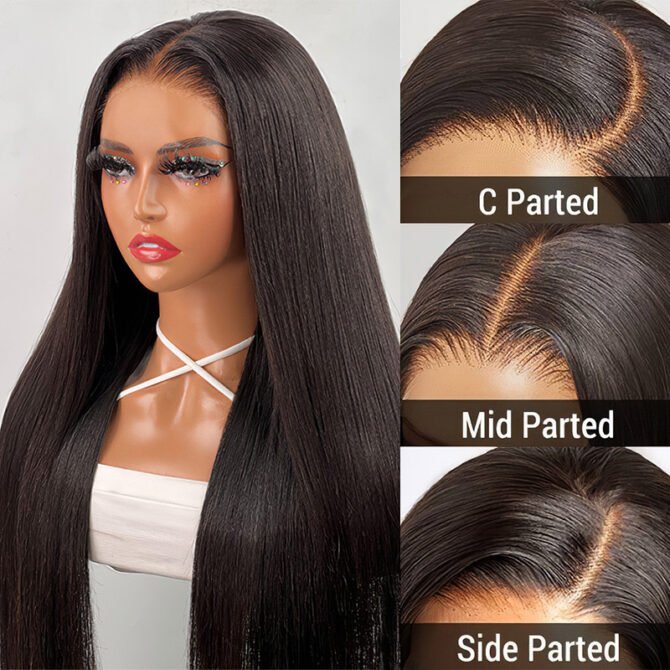 Straight Human Hair Wear Go Glueless 6x5 Pre Cut HD Lace Closure Wig Bleached Knots