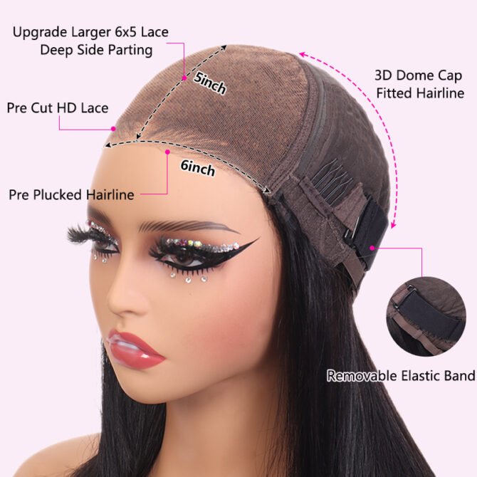 2 for $115.9 | Short Fluffy Curly Bob Wig with Bangs + Wear Go Short Loose Wave 6x5 Lace Wig