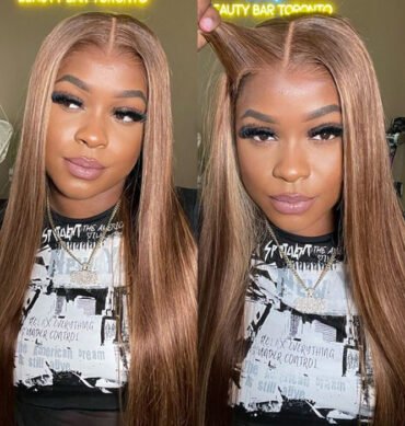 Wear Go Honey Blone Highlight Wig Straight/Body Wave Air Cap 6x5 Plus HD Glueless Pre-Cut Lace Wig